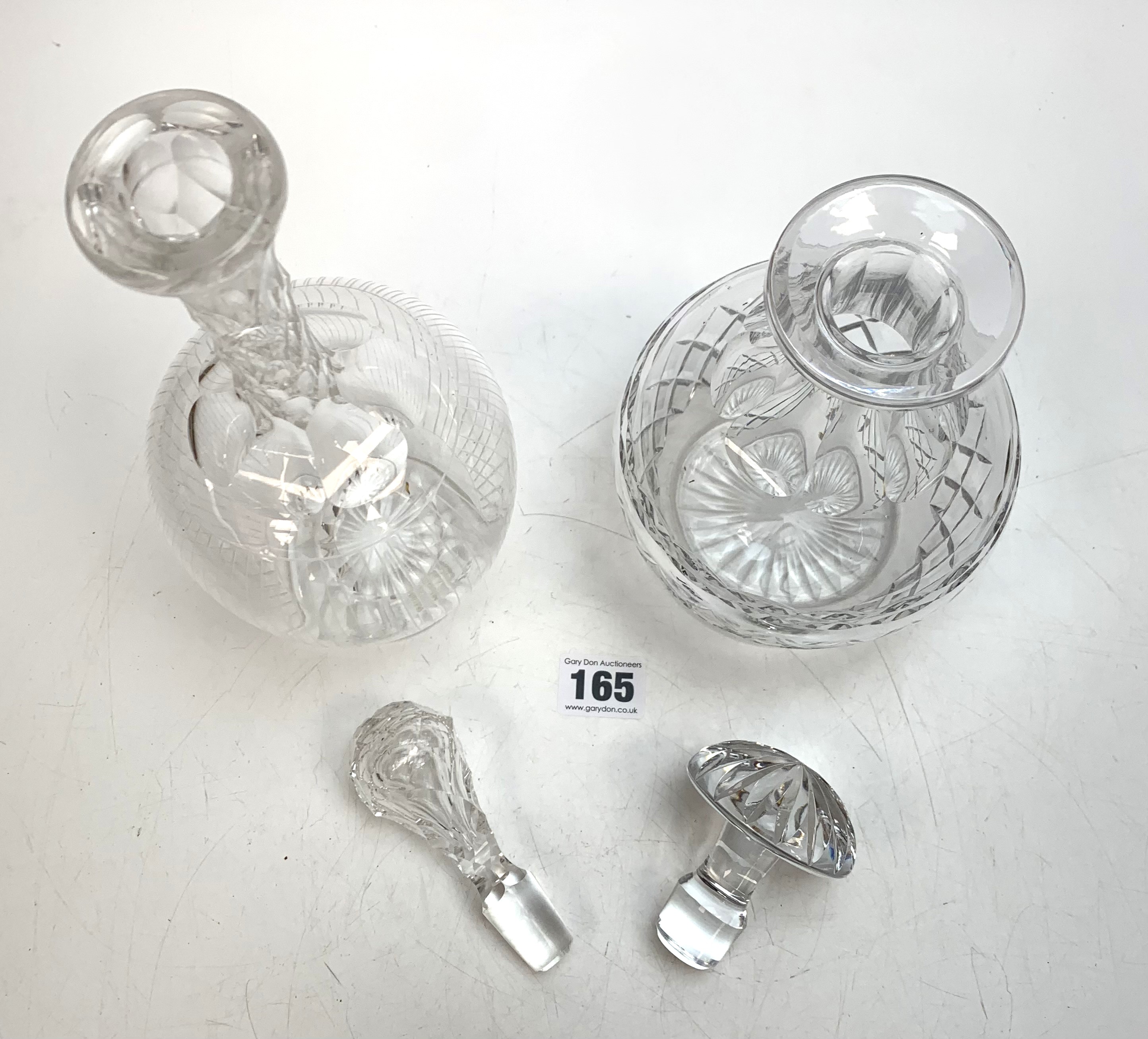 2 cut glass decanters - Image 3 of 4