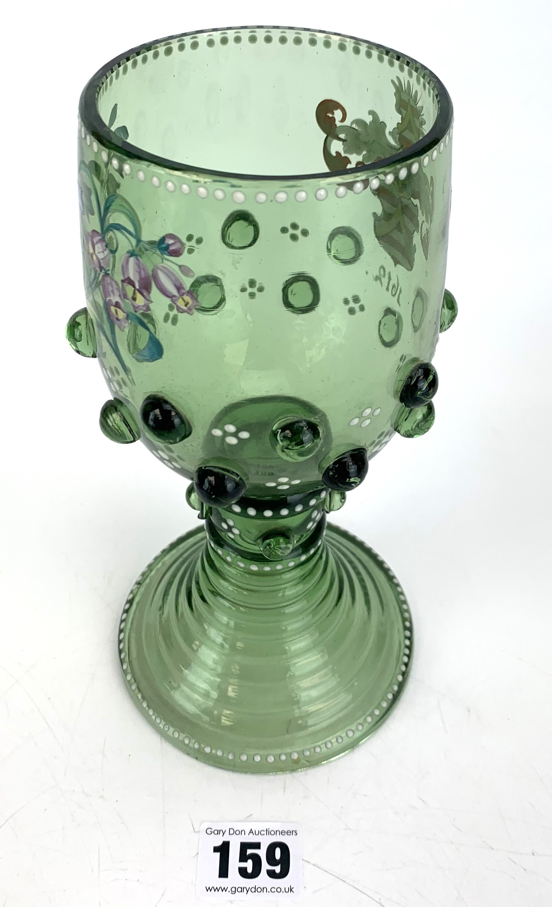 Bohemian glass goblet - Image 2 of 5