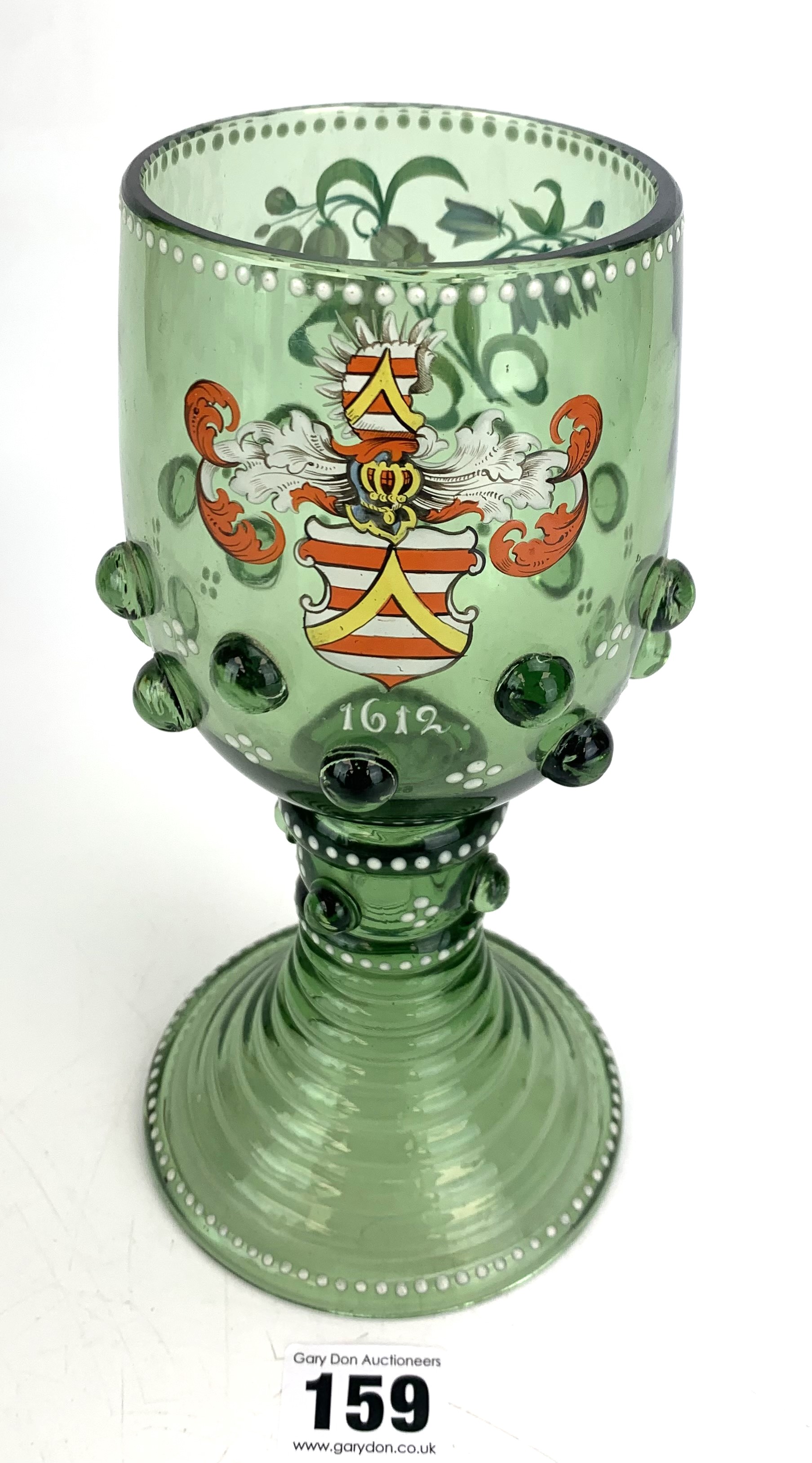Bohemian glass goblet