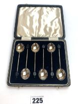 6 silver berry spoons