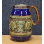Doulton Lambeth stoneware commemorative jug, celebrating the coronation of Kind Edward VII, with
