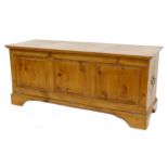 Tony Zemaitis - a handmade pitch pine fall-front box chest, 19" high, 44" wide - * Tony Zemaitis was