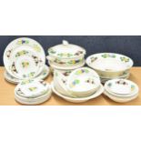 Group of Adams Titian Ware dinnerware pottery; tureens with covers, serving bowls, plates various