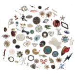 Collection of assorted brooches