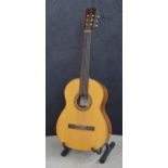 Brazilian classical guitar, labelled Tranquillo Giannini S.A. model GN-70, made in Brazil 1971, hard