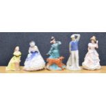 Royal Doulton - selection of porcelain figures including 'Alise' HN3368, 8" high; 'Judith'