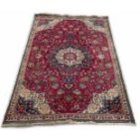 Iranian Tabriz pattern rug, 95" x 61"