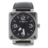 Bell & Ross BR01-92 Aviation Type/Military Spec automatic square cased stainless steel gentleman's