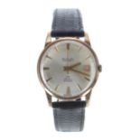 Beaulac 9ct automatic gentleman's wristwatch, circular silvered dial with gilt applied baton