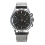 Sekonda chronograph nickel and stainless steel gentleman's wristwatch, the circular black dial