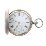 American Waltham silver lever hunter pocket watch, serial no. 2676408, Birmingham 1885, signed