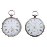 H. Samuel 'Acme Lever' silver (0.935) engine turned lever pocket watch for repair, 51mm; together