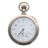 American Waltham lever pocket watch, serial no. 3000323, circa 1886, circa signed adjusted