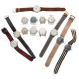 Eight Sindaco mid-size wristwatches for repair; together with three West End Watch Co. Sowa mid-size