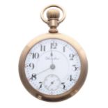 Hamilton Watch Co. gold plated lever pocket watch, serial no. 563297, circa 1906, signed movement