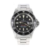 Rolex Oyster Perpetual Date Submariner 'Single Red' stainless steel gentleman's wristwatch,