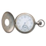 Elgin National Watch Co. silver lever half hunter pocket watch, no. 16886967, import hallmarks