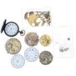 Gunmetal repeater hunter pocket watch for repair, 52mm; together with four repeater pocket watch