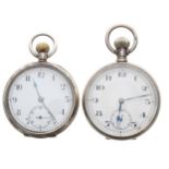 Silver lever engine turned pocket watch, import hallmarks London 1917, unsigned movement, no.