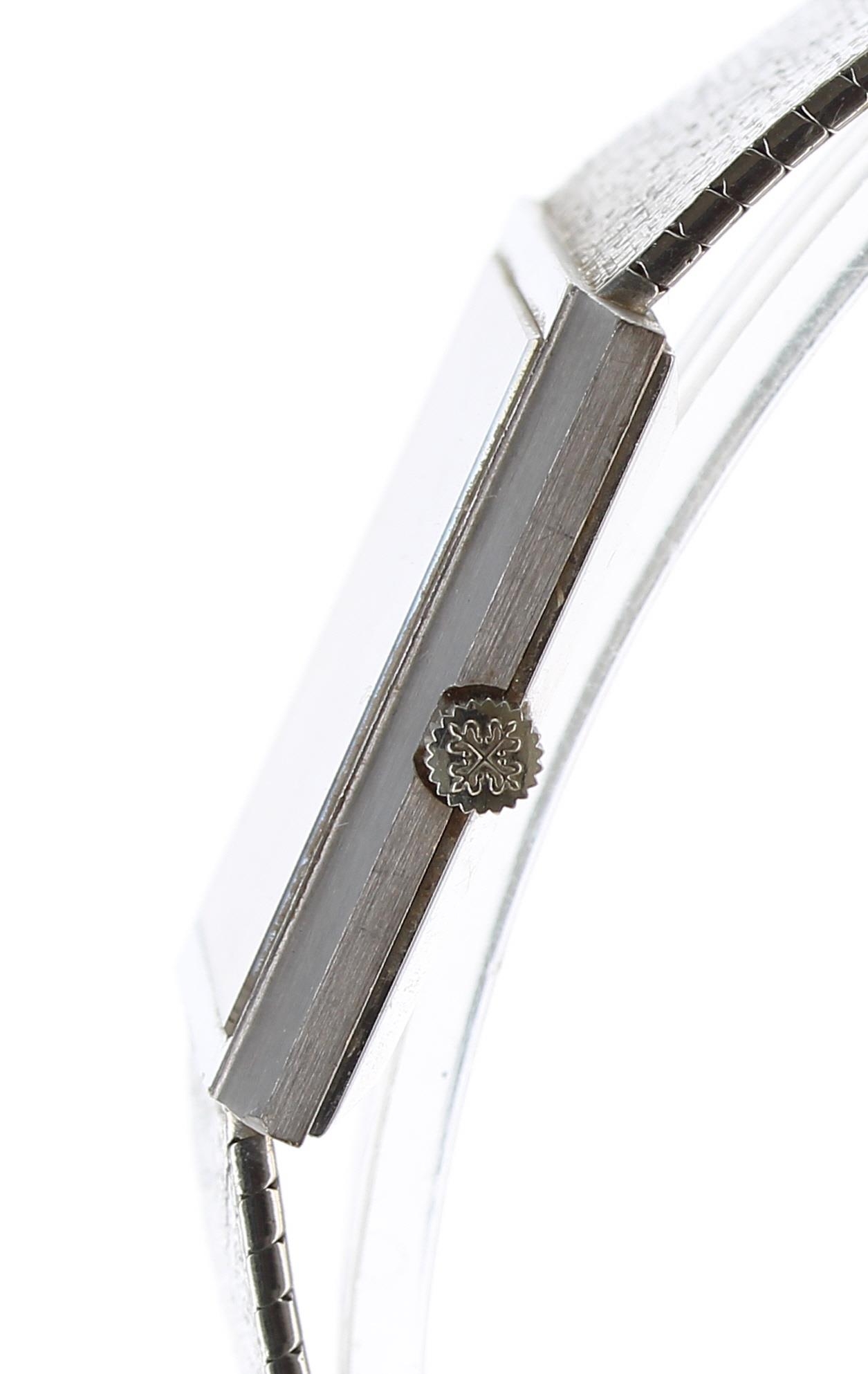 Patek Philippe, Genéve 18ct white gold square-cased  gentleman's wristwatch retailed by Gubelin, - Image 2 of 11