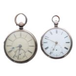 Victorian silver fusee lever pocket watch for repair, London 1871, the movement signed J.E.