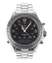 Breitling Intruder Chronograph Reveil stainless steel gentleman's wristwatch, reference no.