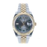 Rolex Oyster Perpetual Datejust 'Wimbledon' dial gold and stainless steel gentleman's wristwatch,