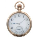 Visible gold plated lever pocket watch