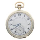 Attractive Rolex 18ct slim dress pocket watch, import hallmarks London 1920, unsigned movement