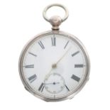 American Waltham 'Martyn Sq.' silver lever pocket watch, serial no. 1078078, Chester 1877, signed