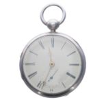 William IV silver fusee lever pocket watch, Chester 1835, the movement signed IN'O Johnson,