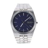 Seiko SQ Twin Quartz stainless steel gentleman's wristwatch, reference no. 9923-800A, black dial,