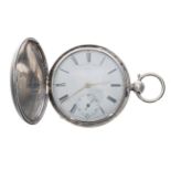 Early Victorian silver fusee lever hunter pocket watch, London 1839, the movement signed Gibbs, 38