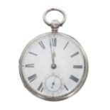 Victorian silver fusee lever pocket watch, London 1860, the movement signed Chas Goodwin, 12