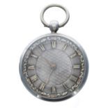 Victorian silver fusee lever pocket watch, Chester 1841, the movement signed W.m Birkett, no.