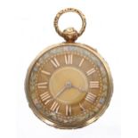 Robert Roskell, Liverpool ornate 18ct rack lever pocket watch, Chester 1820, the fusee movement