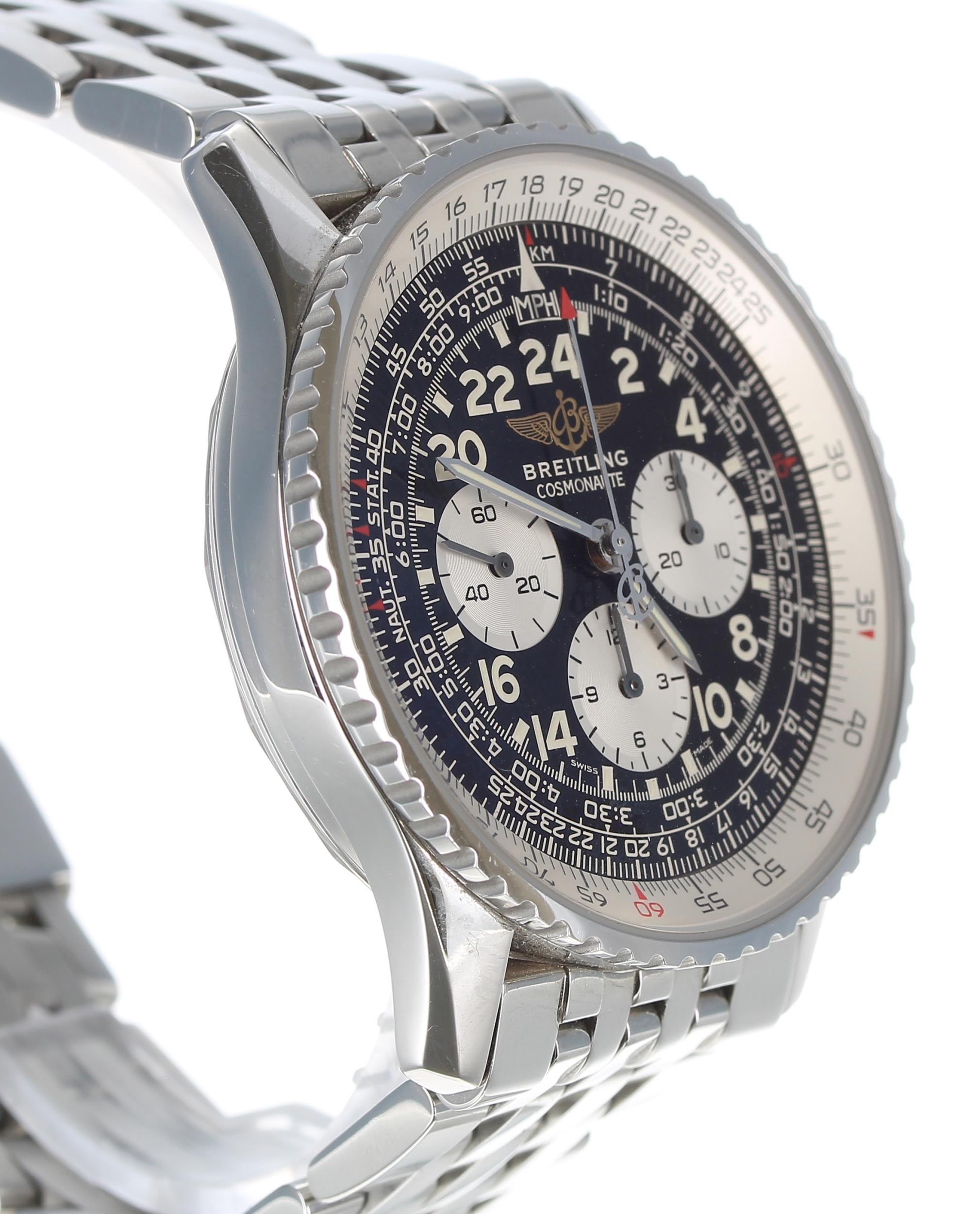 Breitling Cosmonaute chronograph stainless steel gentleman's wristwatch, reference no. A12322, - Image 4 of 6