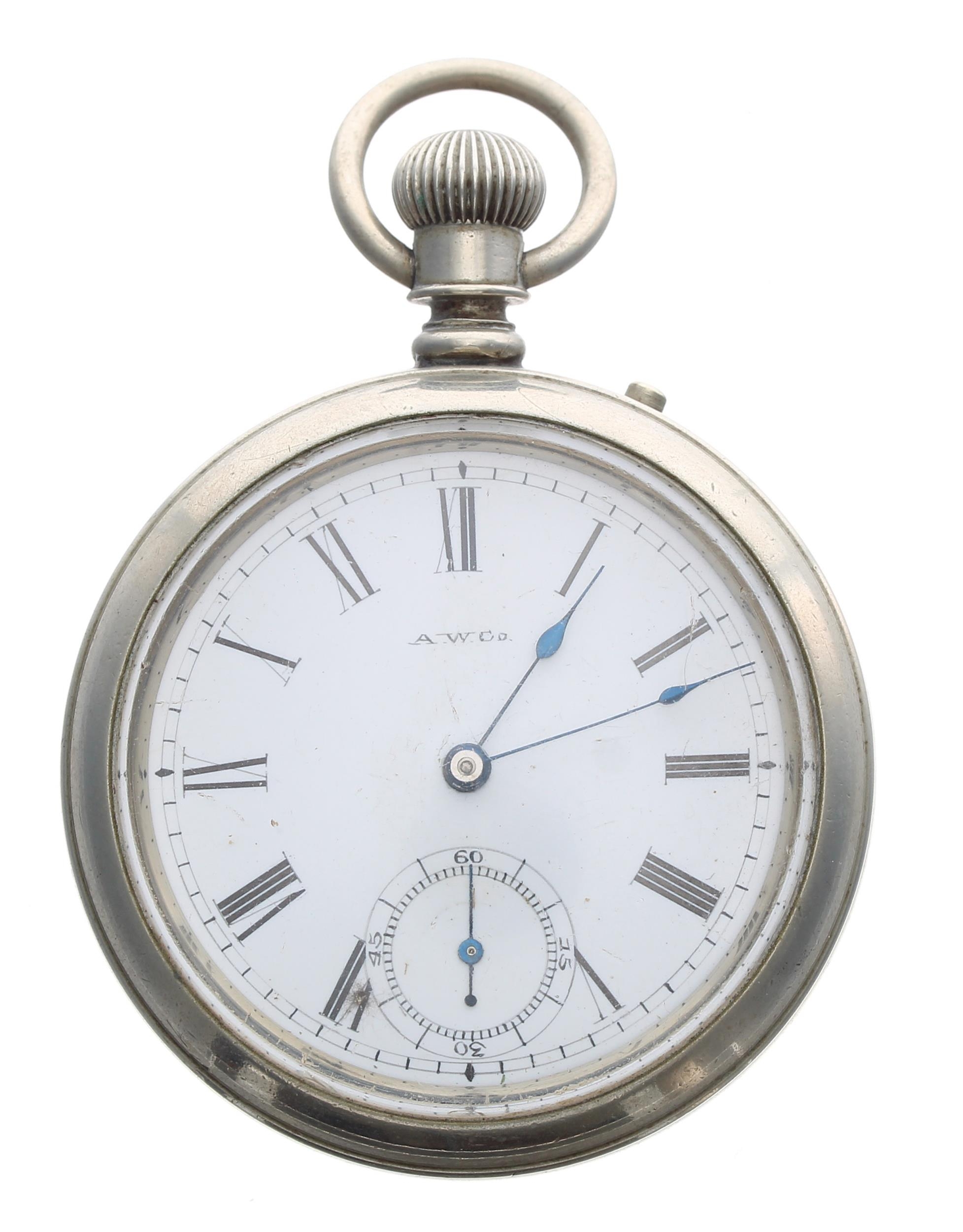 American Waltham 'Bond St. lever nickel cased lever pocket watch, serial no. 2954107, circa 1886,