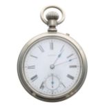 American Waltham 'Bond St. lever nickel cased lever pocket watch, serial no. 2954107, circa 1886,