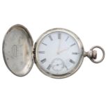 American Waltham silver lever fob watch, no. 1547794, circa 1880, signed movement with Patent