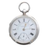 Fattorini & Sons silver lever pocket watch, Chester 1900, signed movement with reversing pinion,