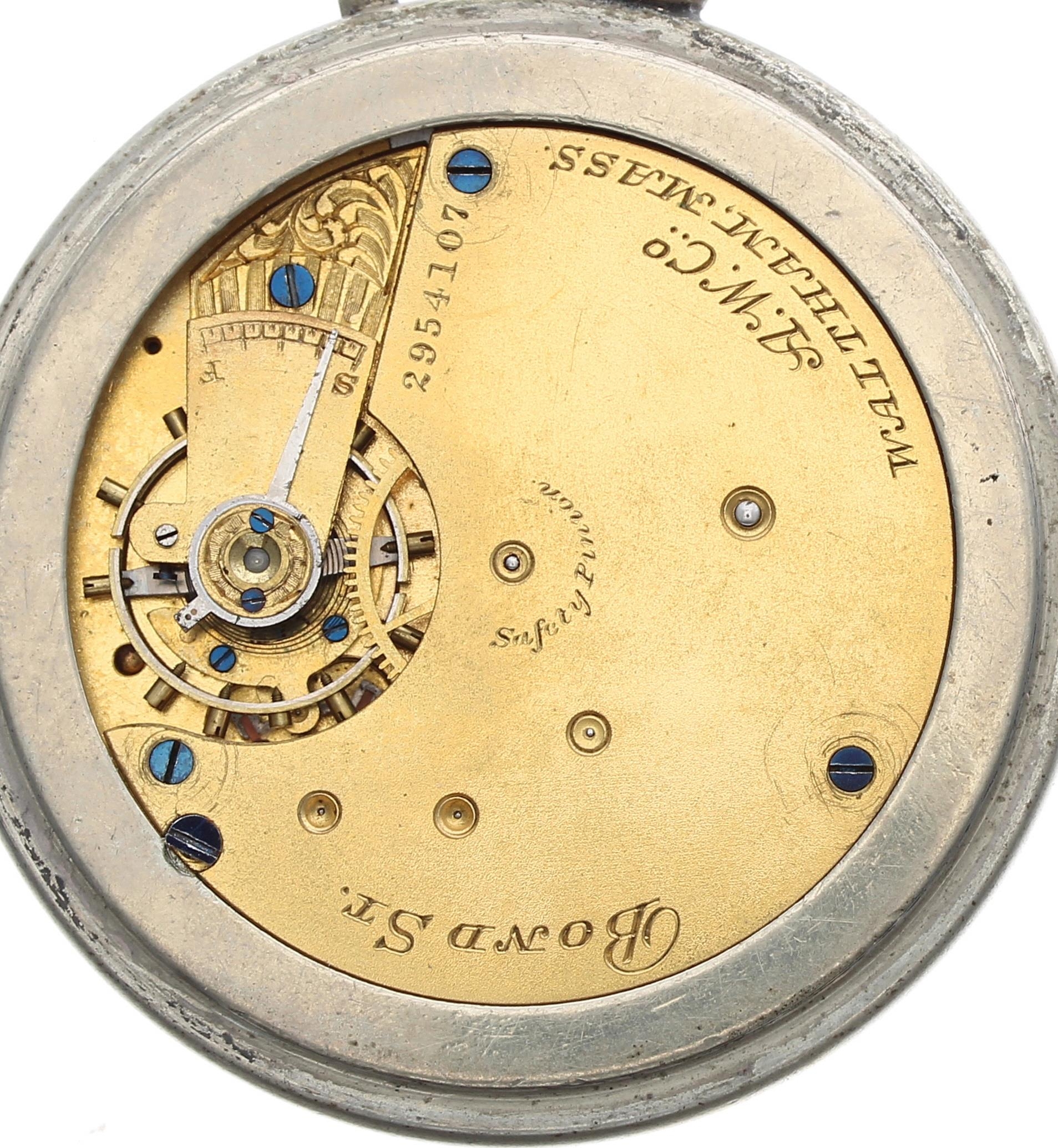 American Waltham 'Bond St. lever nickel cased lever pocket watch, serial no. 2954107, circa 1886, - Image 3 of 3