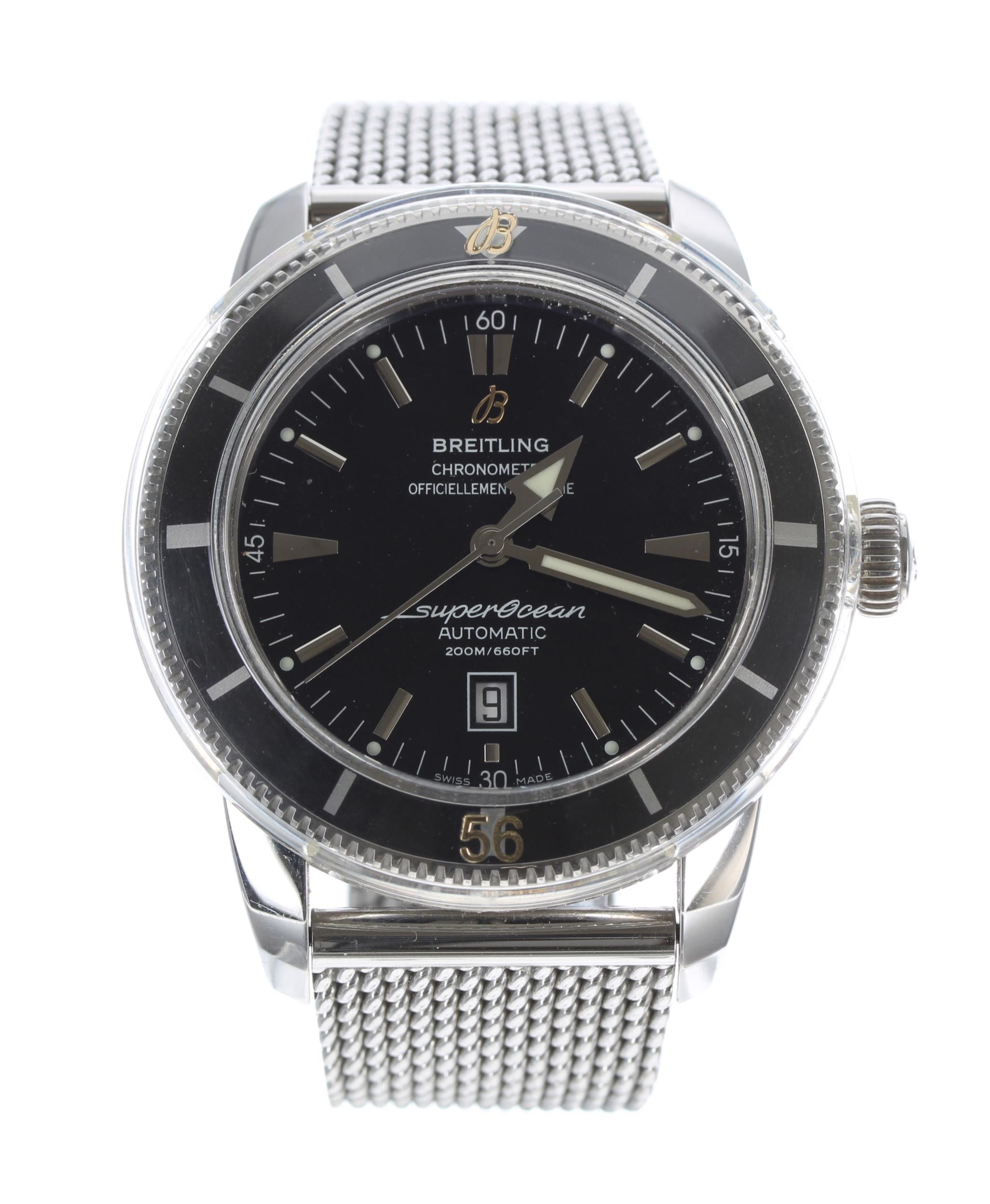 Breitling SuperOcean Heritage automatic stainless steel gentleman's wristwatch, reference no.