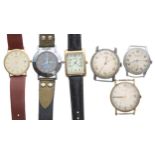 Six assorted gentleman's wristwatches to include Bravingtons Renown, Capitan, Limit, Avia, Seiko