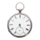 Victorian silver fusee lever pocket watch, London 1881, the movement signed Davies, Liscard, no.