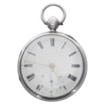 William IV silver fusee lever pocket watch, Birmingham 1831, the movement signed Thos Taylor,