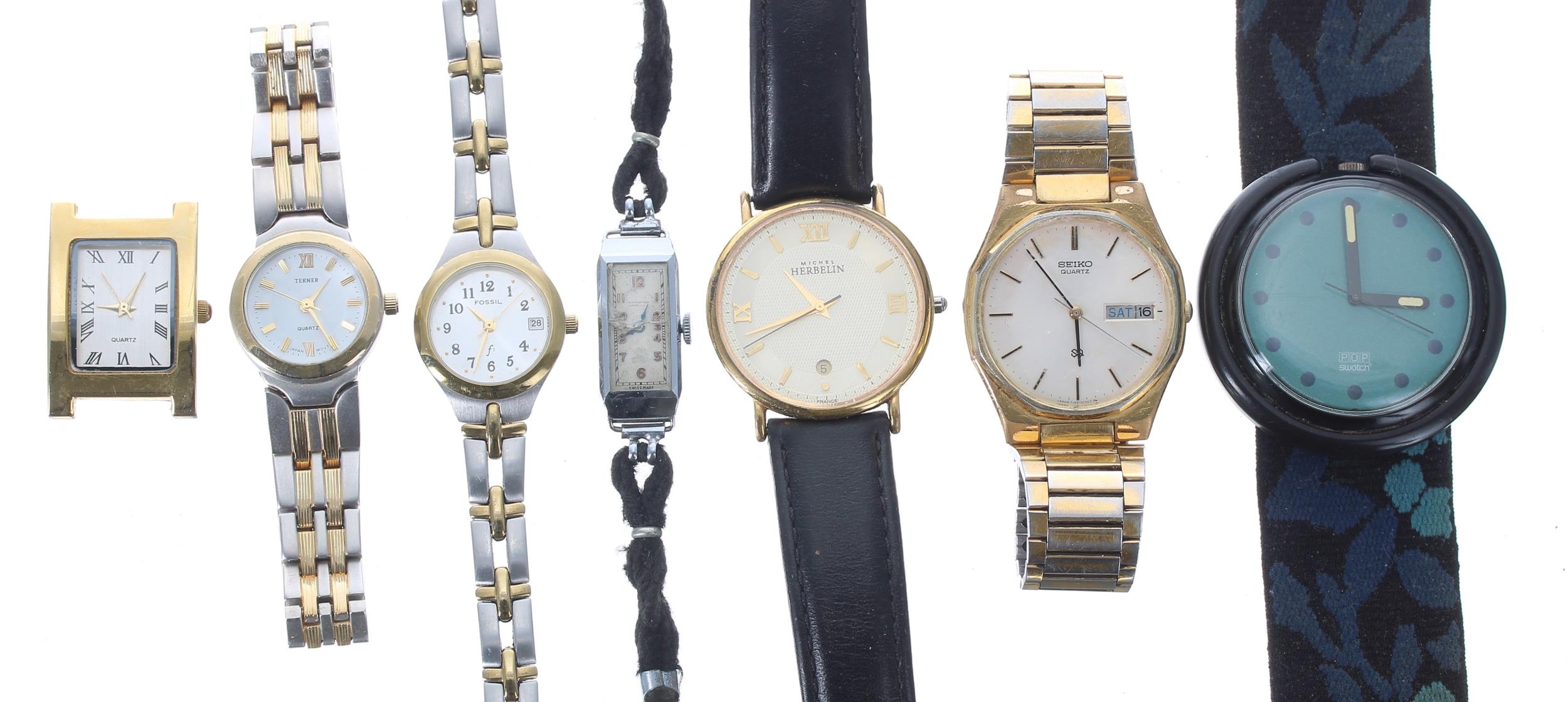 Quantity of assorted gentleman's and lady's wristwatches to include Michel Herbelin, Swatch POP,