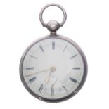William IV silver fusee lever pocket watch, Chester 1834, the movement signed Rob't Frazer,