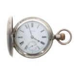 American Waltham silver lever set hunter pocket watch, serial no.11783329, circa 1902, signed 15
