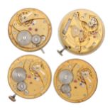 Three Smiths Imperial wristwatch movements; together with a Smiths Everest wristwatch movement (4)